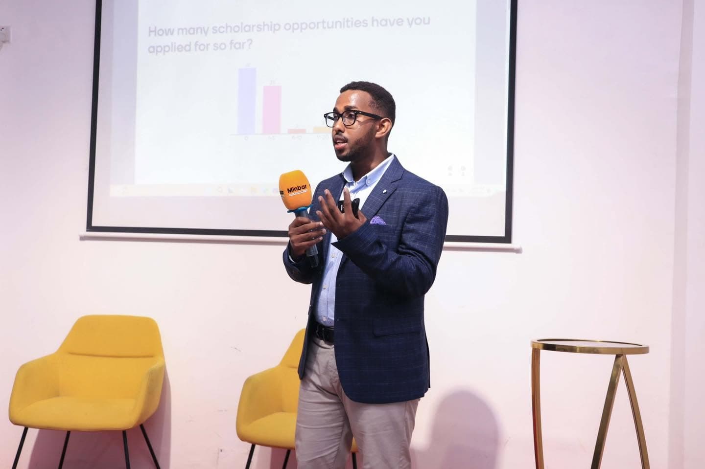 Young presenter at a Minbar session